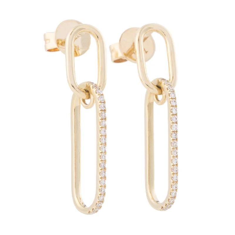 Elegant earrings for women-Petite Paper Clip Dangles