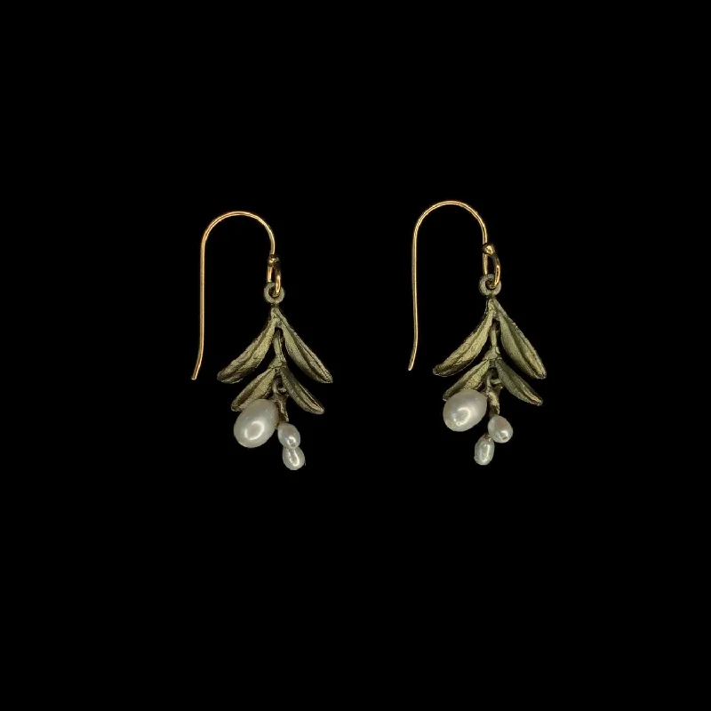 Colored crystal earrings for women-Garden Vine Earrings - Dainty Wire