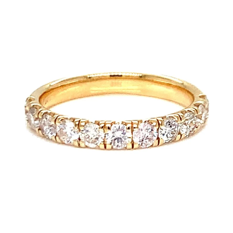 Round diamond engagement ring for women-14K 1.00tw Pave Diamond Band