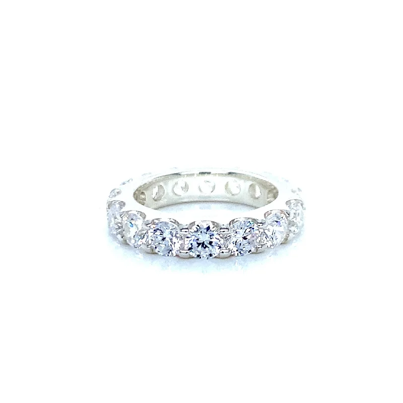 Bold engagement ring for women-5.00ct Diamond Eternity Band