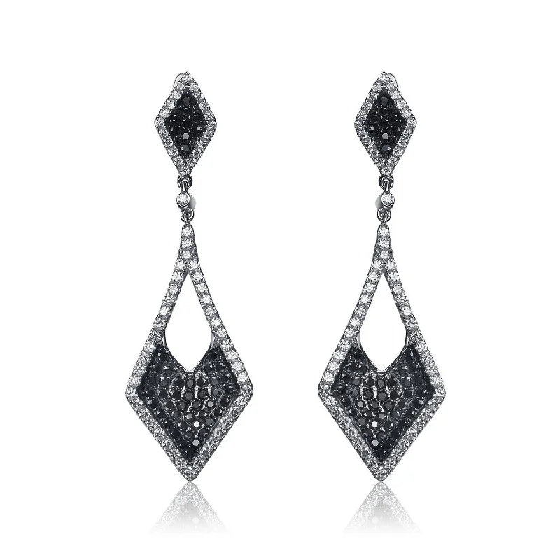 Personalized diamond earrings for women-Déco Noir Drop Limited Edition Earrings