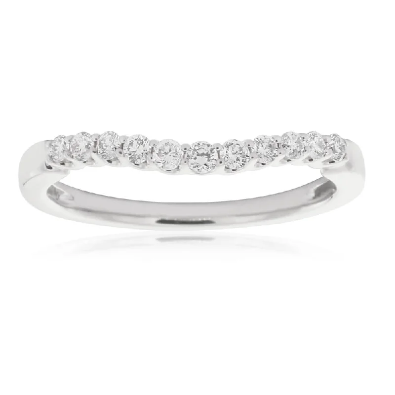 Custom diamond engagement ring for women-9ct White Gold Ring With 0.25 Carats Of Diamonds