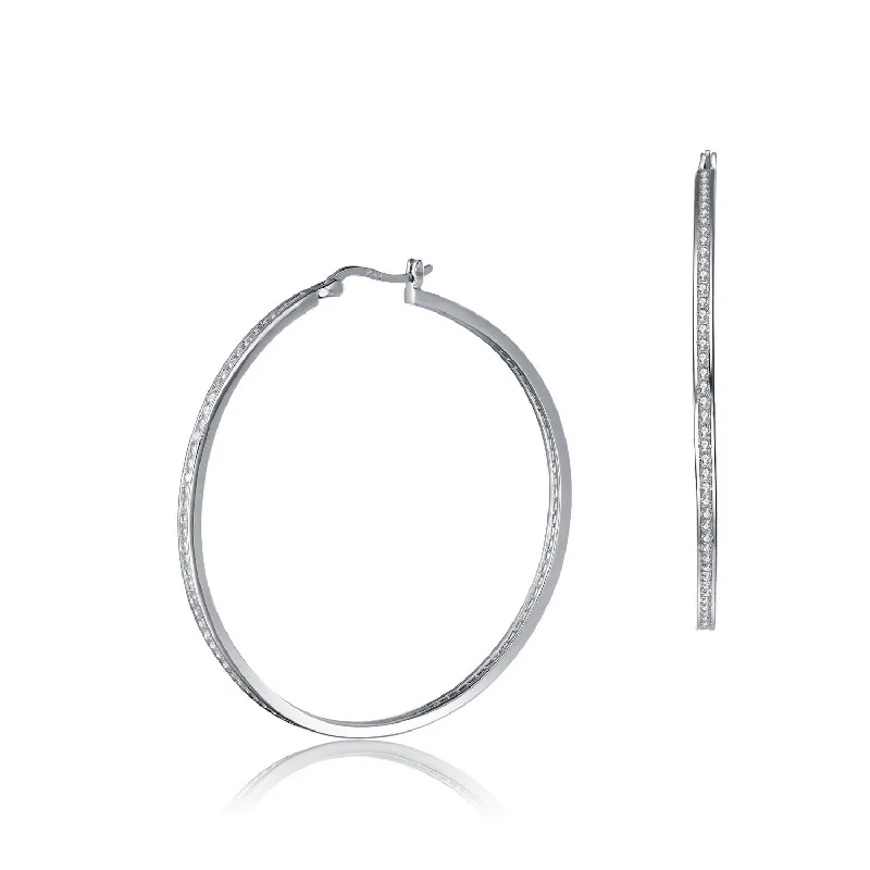 Long drop earrings for women-Cléo Essential Halo Hoop Earrings