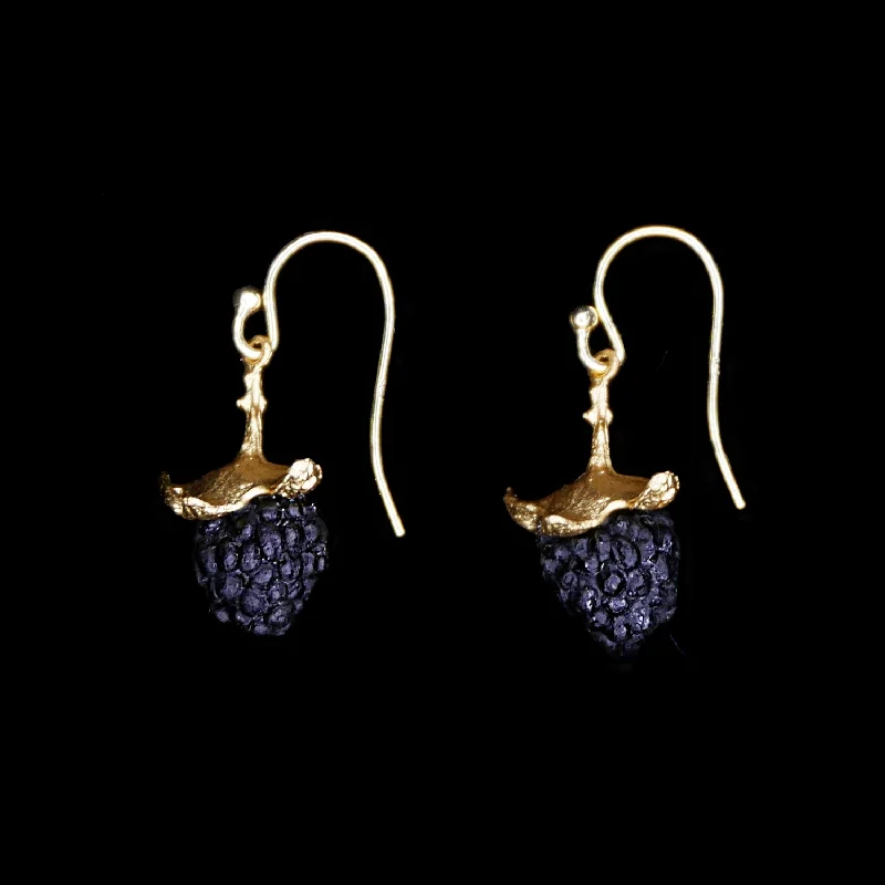 Cute earrings for women-Blackberry Earrings - Drop