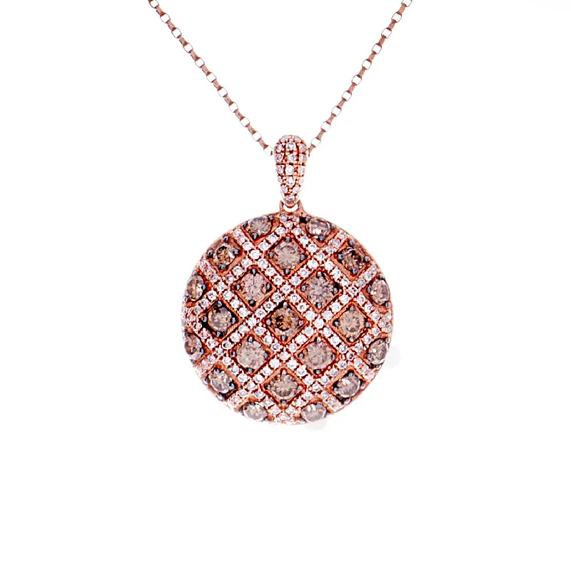 Multi-layered necklace for women-Diamond Pendant - 40233