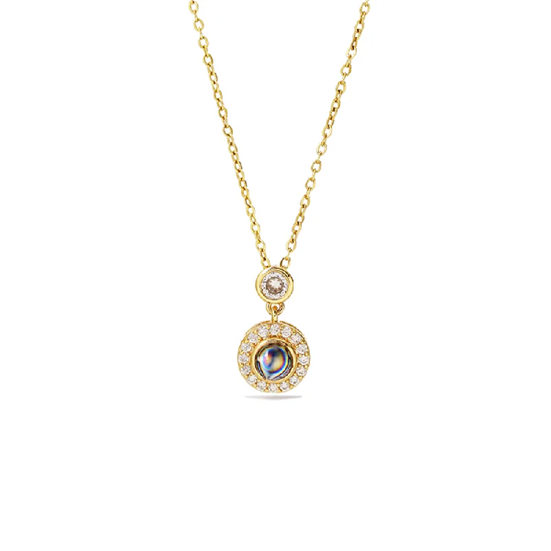 Precious metal necklace for women-Enchanted Projection Necklace