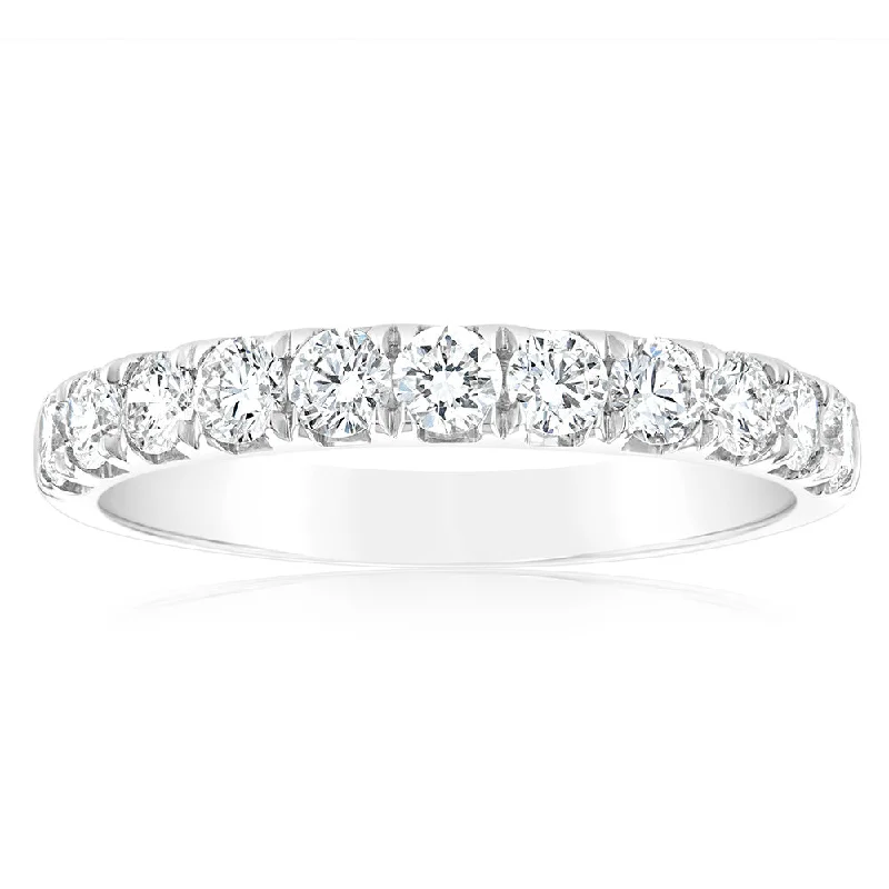 Art deco engagement ring for women-Luminesce Lab Grown Diamond 1 Carat Eternity Ring in 9ct White Gold