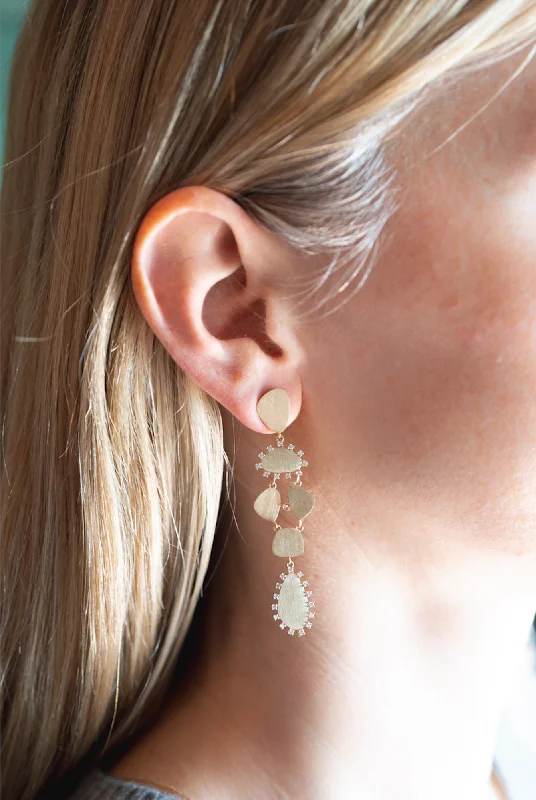 Emerald earrings for women-Cactus Dangles