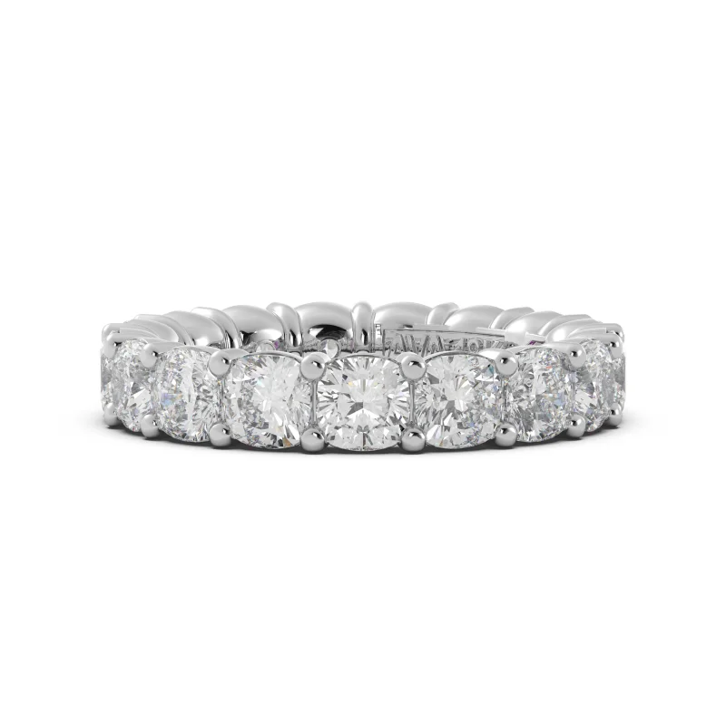 Affordable diamond engagement ring for women-5.40tw Cushion Cut Diamond Eternity Band