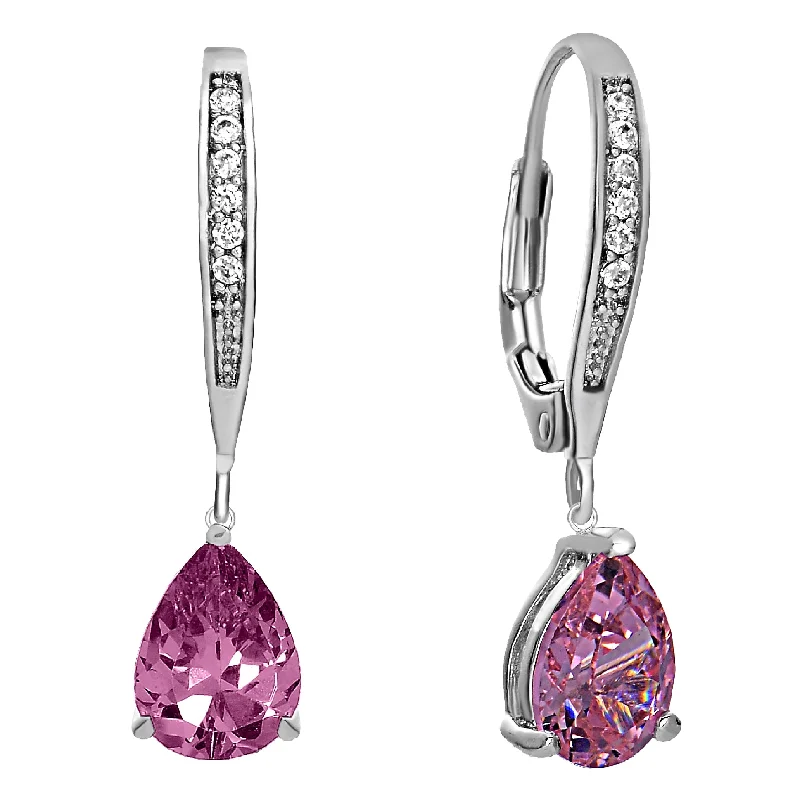 Crystal earrings for women-Constance Dainty Dangling CZ Earrings