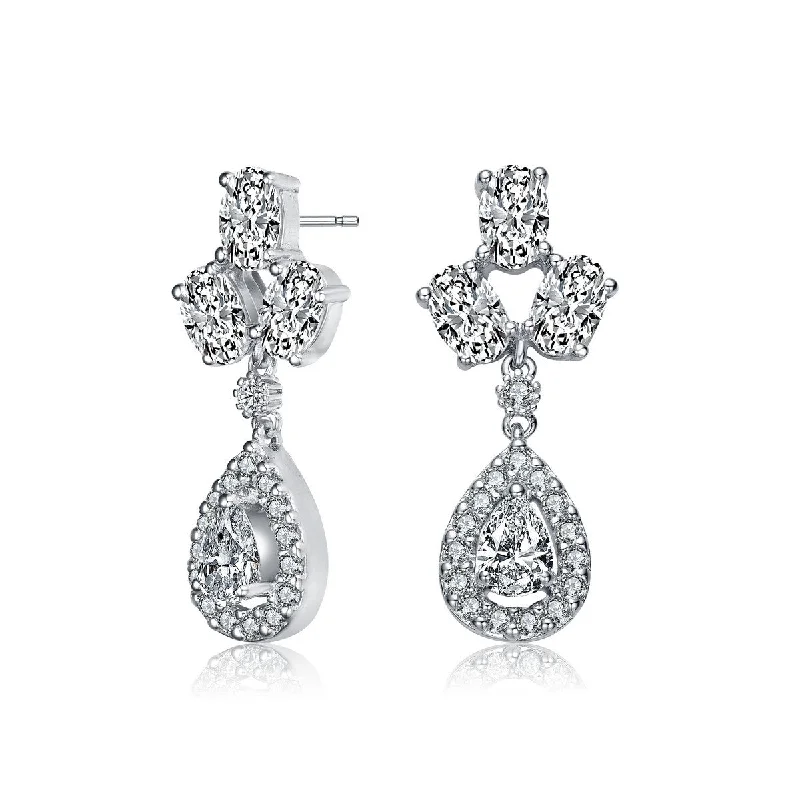 Chandelier earrings for women-Constance Mirror Earrings