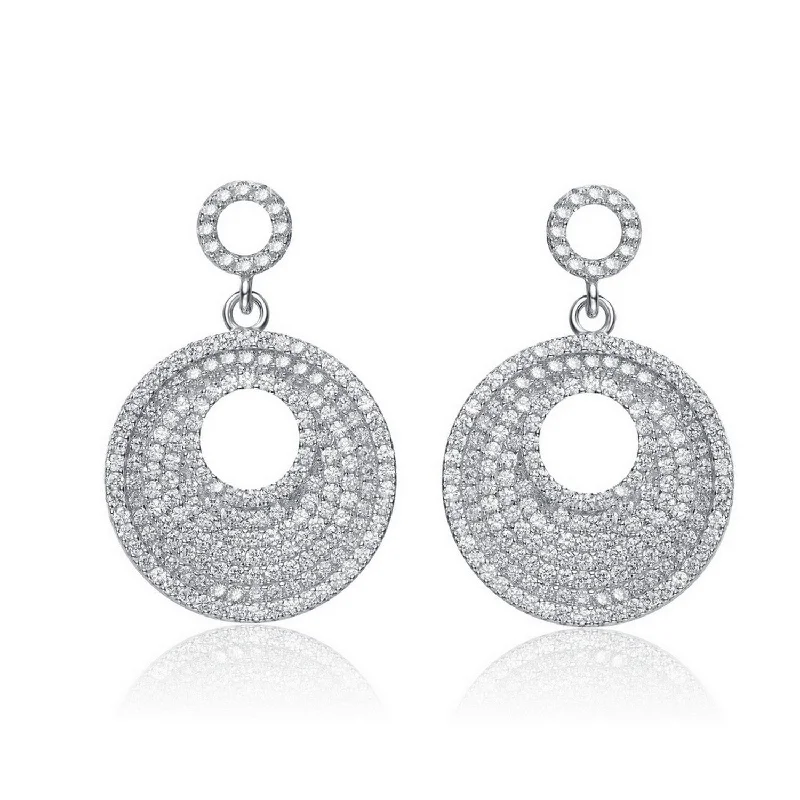 Custom design earrings for women-Céline Retro Circle Drop Earrings