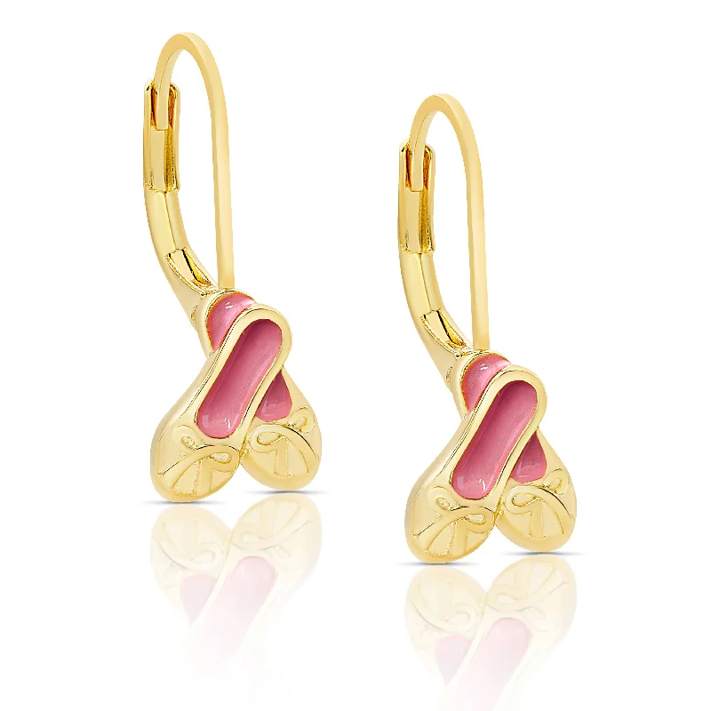 Statement diamond earrings for women-Ballet Slippers Drop Earrings