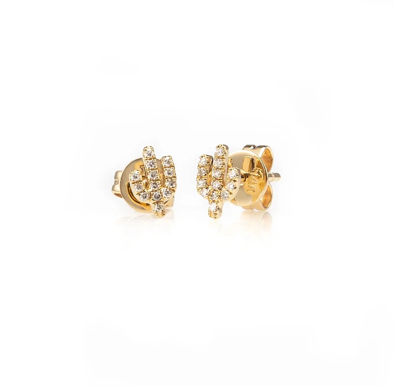 Matching gold earrings for women-Saguaro Studs