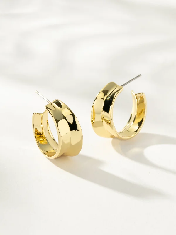 Wedding earrings for women-Bold Balance Hoop Earrings