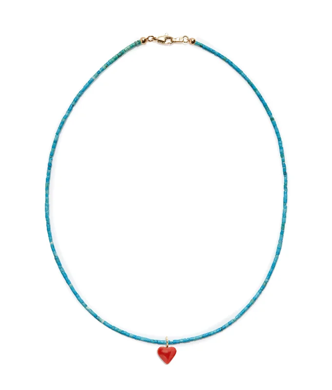 Necklace with colored diamonds for women-Fine Mood Charm Necklace in L.A. Love