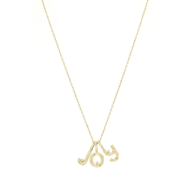 Gold pendant necklace for women-Mini Bead Charm Three Symbols Necklace