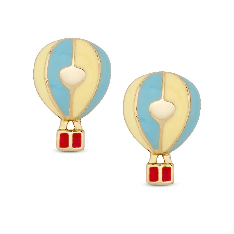 Fashionable hoop earrings for women-Hot Air Ballon Stud Earrings