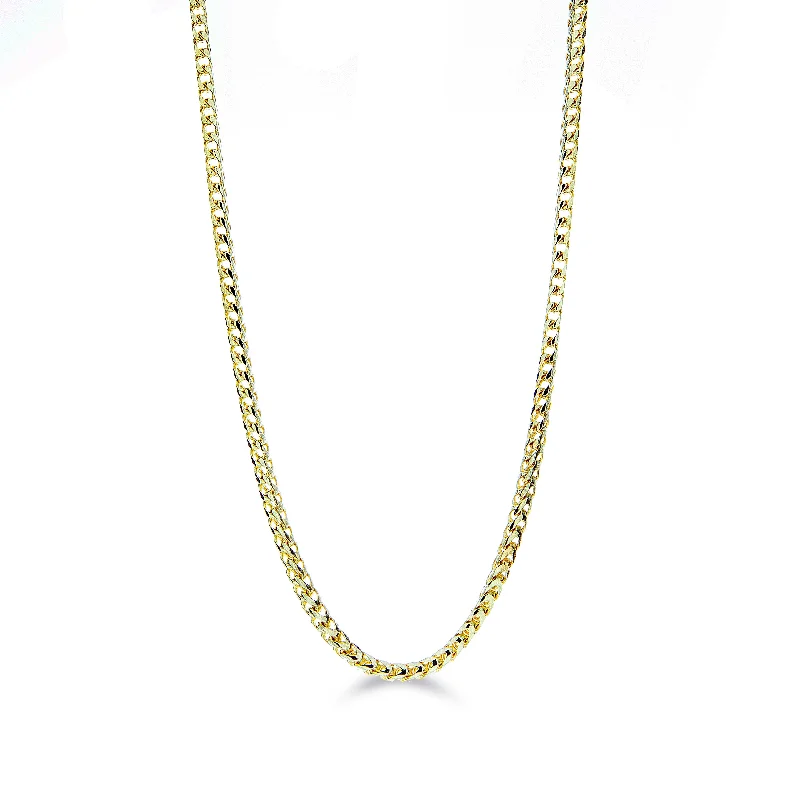 Unique necklace for women-2mm Solid Franco Chain 18"