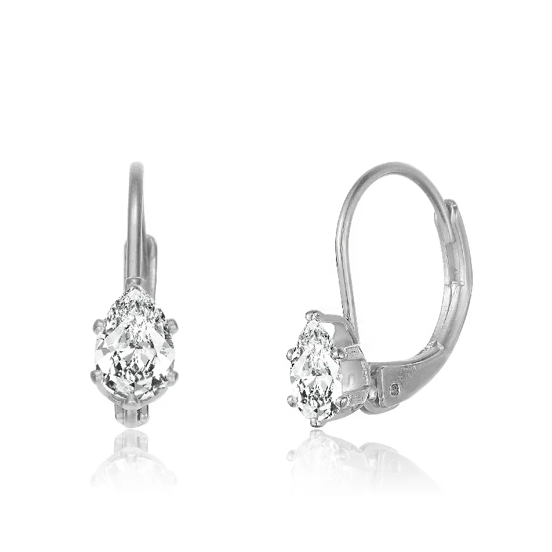 Fashionable hoop earrings for women-Camille Leverback Drop Earrings