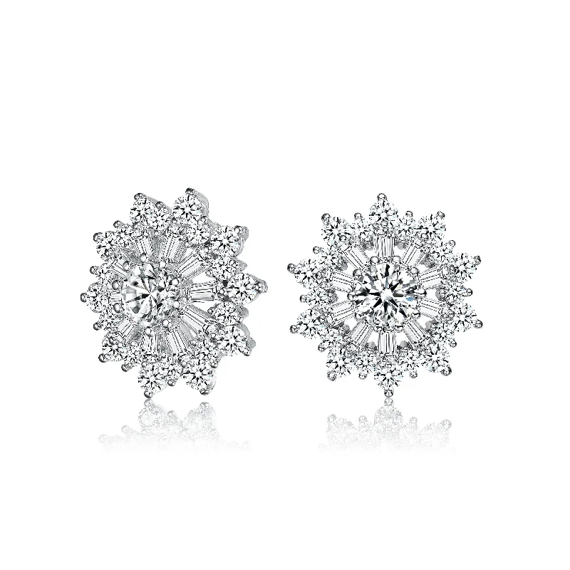 Colored crystal earrings for women-Soleil Stud Earrings