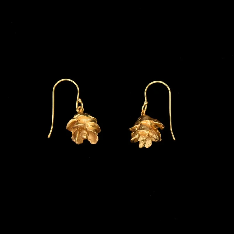 Fashionable earrings for women-Pine Needle Earrings - Single Cone Wire