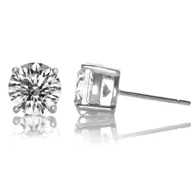 Fashion earrings for women-Clermont Classic Solitaire Stud Earrings