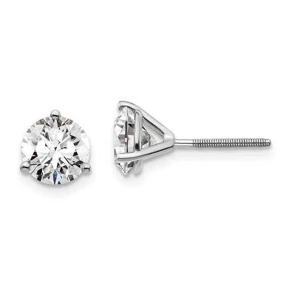 White gold engagement ring for women-2.08TW Laboratory Grown Diamond Studs in 14K White Gold