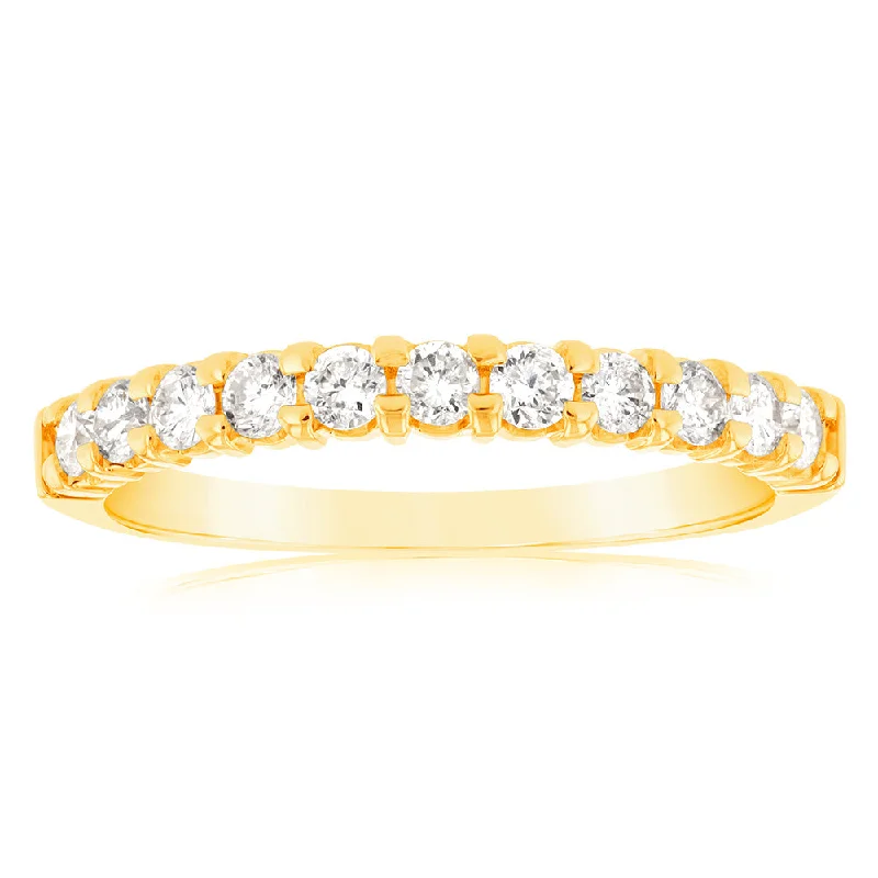 Wedding engagement ring set for women-18ct Yellow Gold Ring With 3/8 Carats Of Diamonds