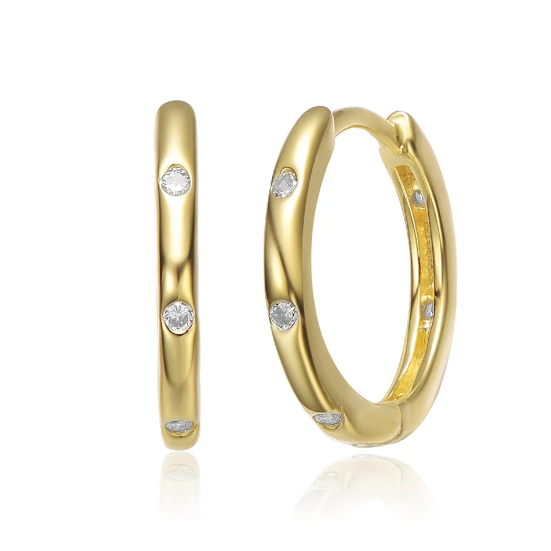 Elegant hoop earrings for women-Cléo Chunky Gold Plated Hoop Limited Edition Earrings