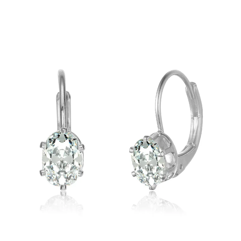 Wedding stud earrings for women-Déco Leverback Drop Earrings