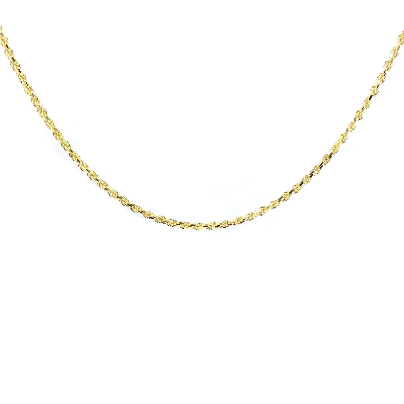 Pendant necklace for women-Gold Rope Chain 18" 2.5MM