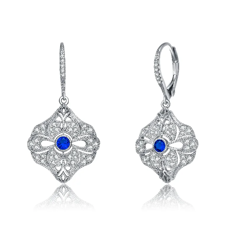 Crystal drop earrings for women-Lierre Wreath Drop Earrings