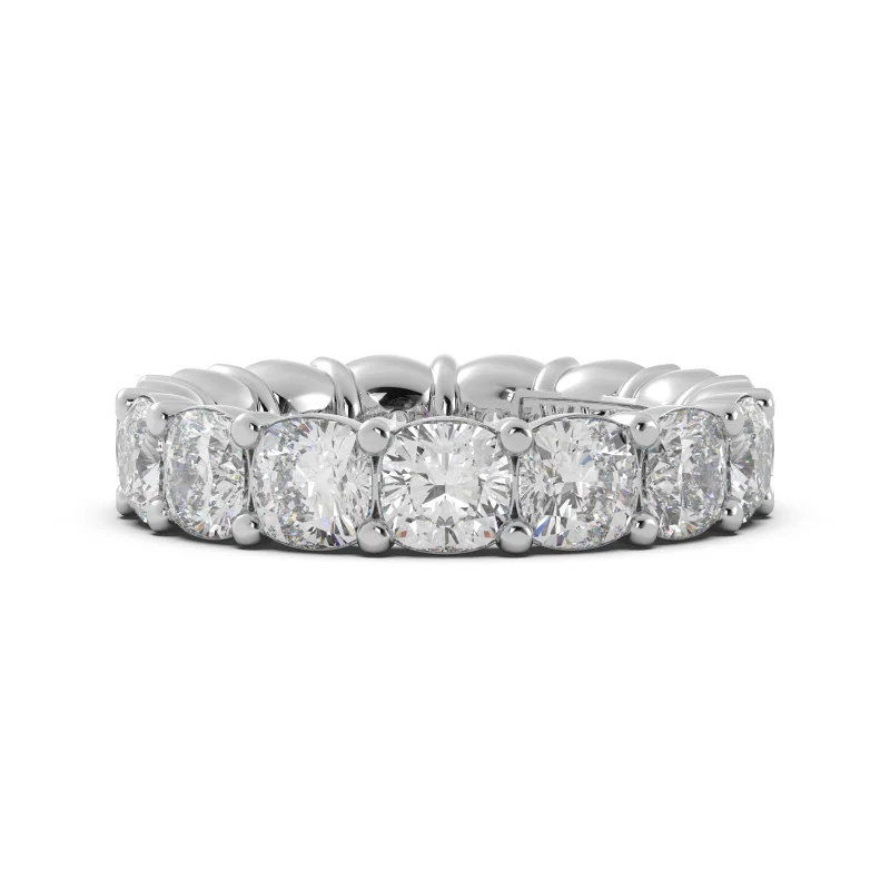 Engagement ring with large diamond for women-8.00ct tw Cushion Cut Diamond Eternity Band