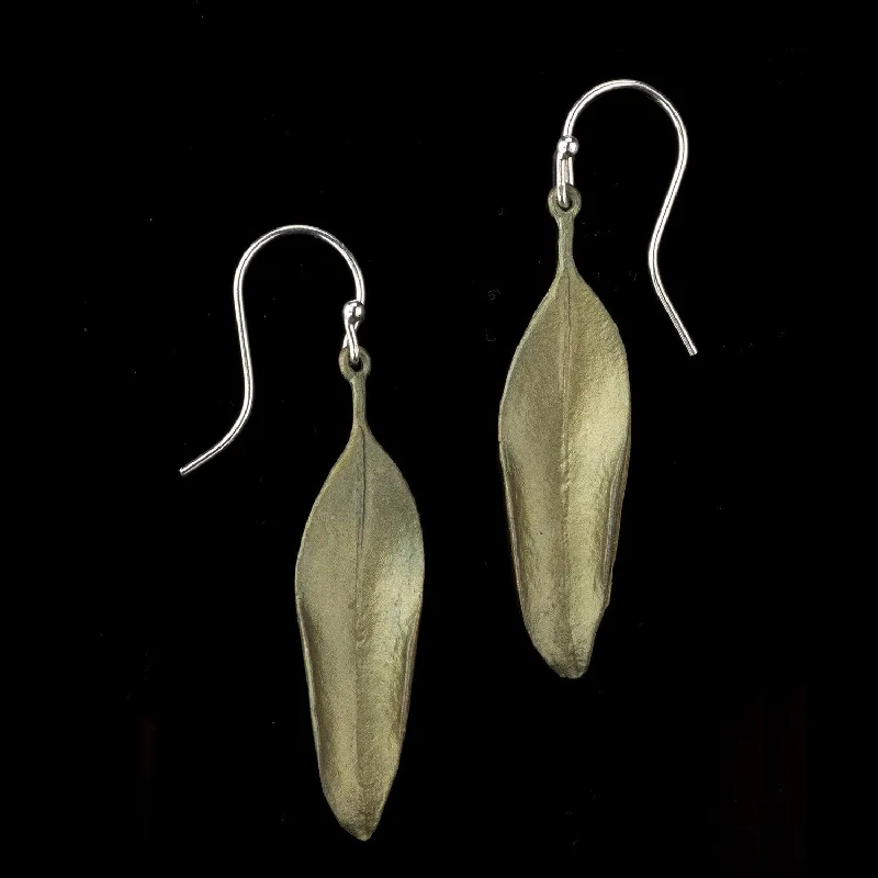 Art deco earrings for women-Eucalyptus Wire Earrings