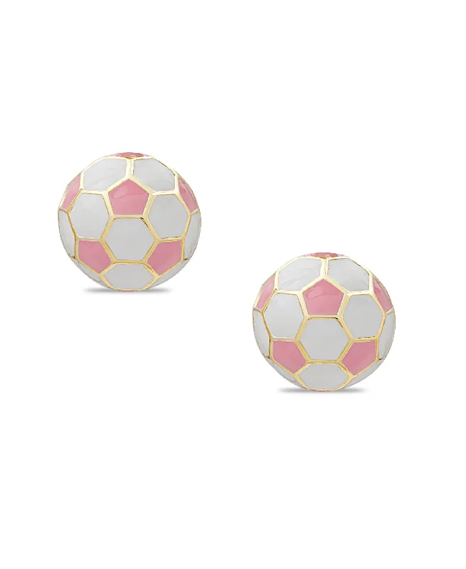 Chandelier earrings for women-3D Soccer Ball Stud Earrings