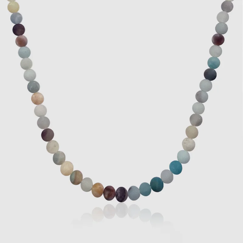 Classic pearl necklace for women-Ocean Beaded Necklace 8mm