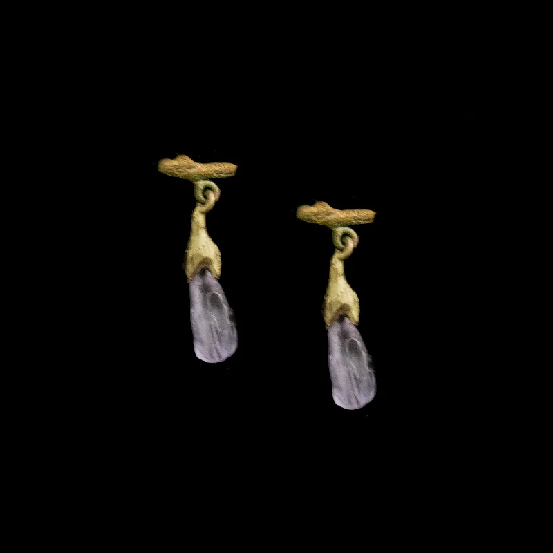 Elegant drop earrings for women-Virginia Bluebell Earrings - Dangle Post