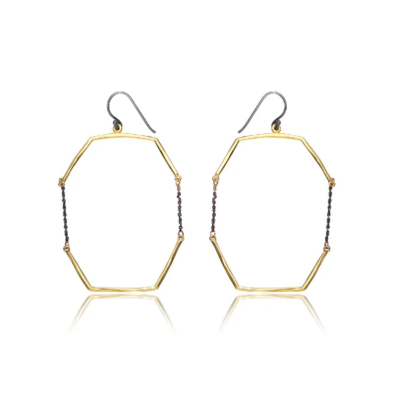 Large hoop earrings for women-Marguerite Octagon Drop Earrings