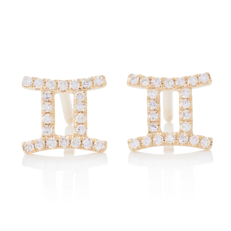 Floral earrings for women-Gemini Studs