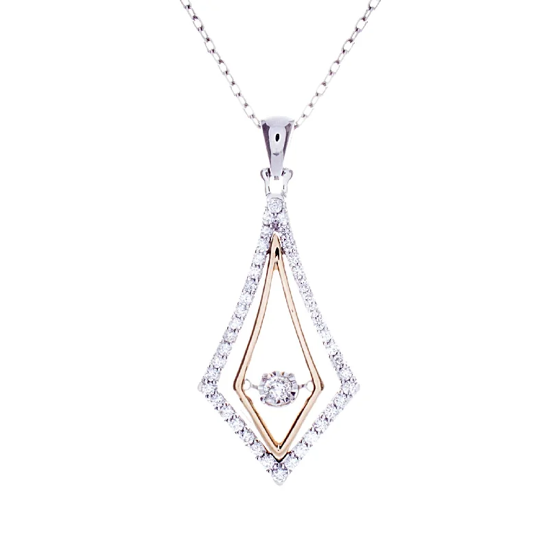 Fine necklace for women-Dancing Diamond Pendant