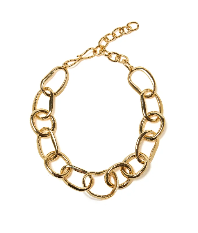 Long chain necklace for women-Porto Chain in Gold