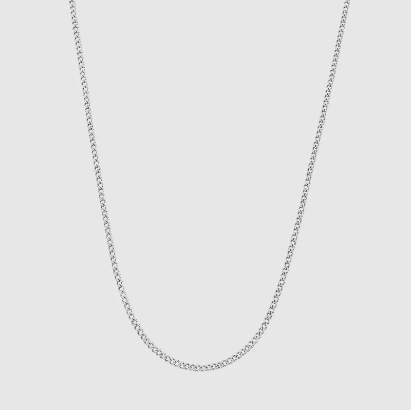 Rose gold chain necklace for women-Connell Chain (Silver) 2mm