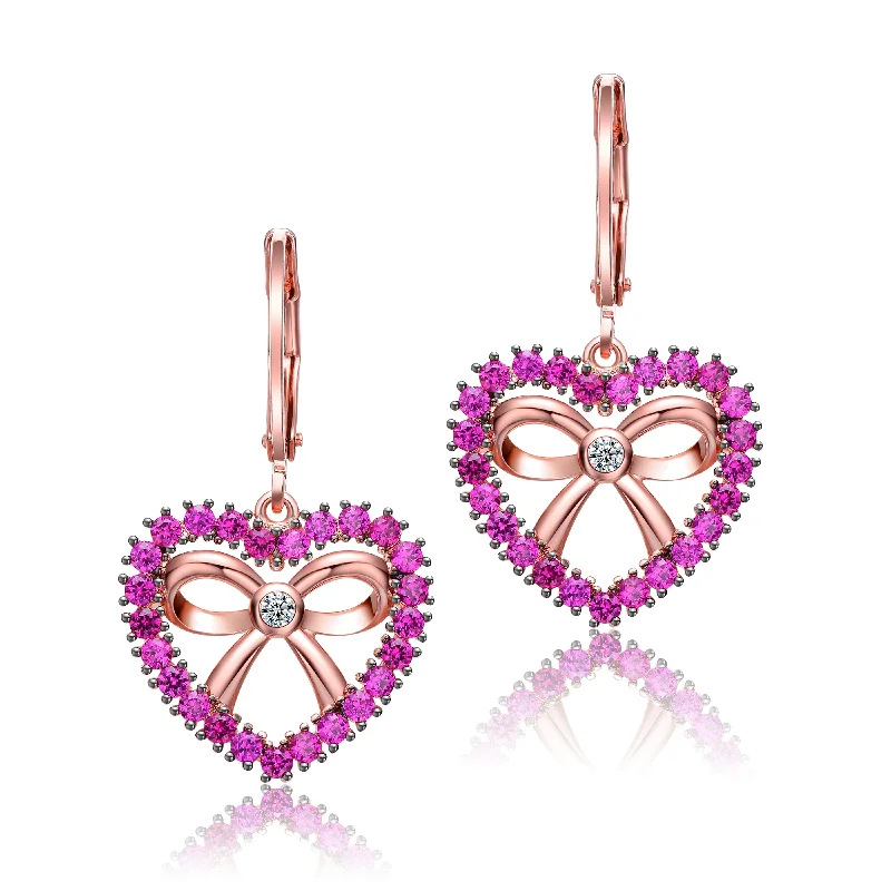 Big hoop earrings for women-Louise Heart Leverback Earrings