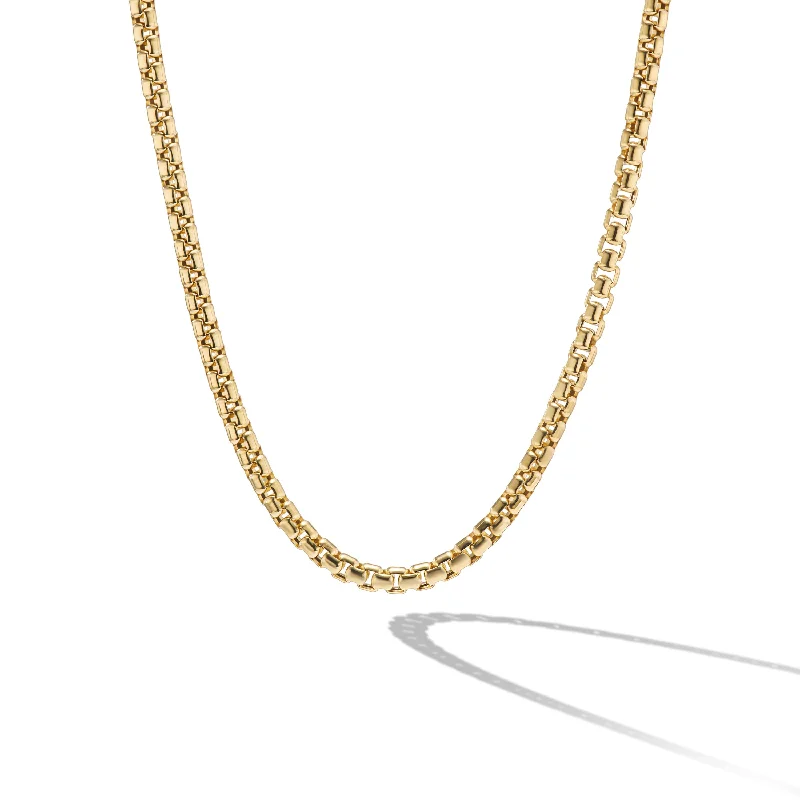 Adjustable necklace for women-Box Chain Necklace in 18K Yellow Gold, 2.7mm