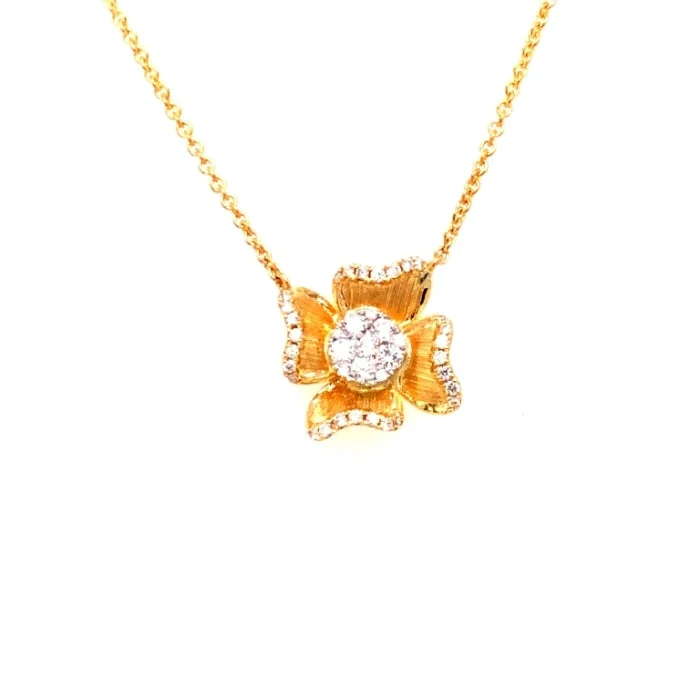 Custom necklace for women-18K Yellow Gold 0.22ctw Diamond Necklace