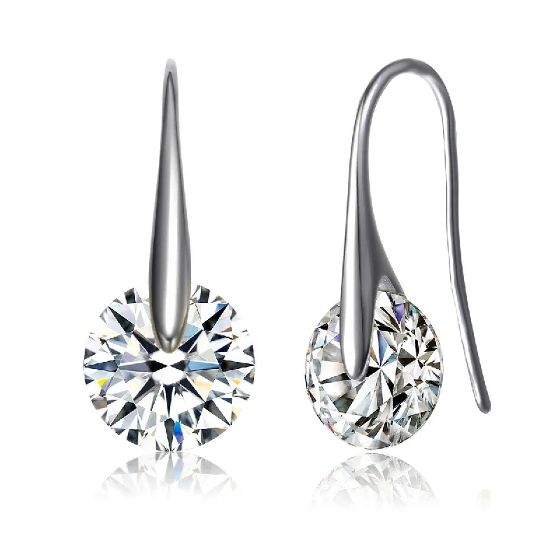 Hoop earrings with diamonds for women-Marguerite Ziconia Earrings