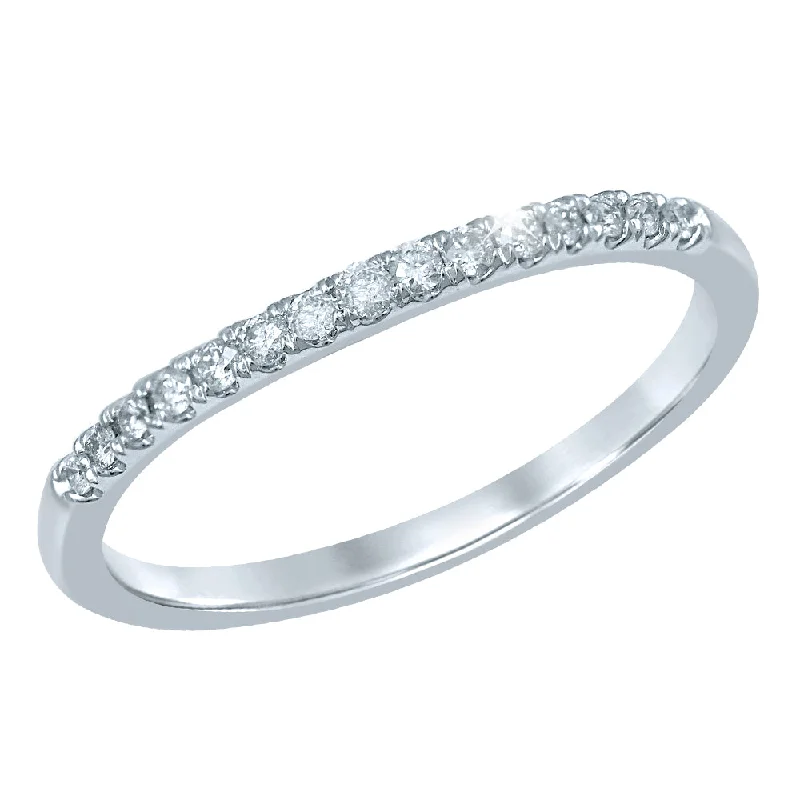 Affordable gold engagement ring for women-18ct White Gold Diamond Eternity Ring