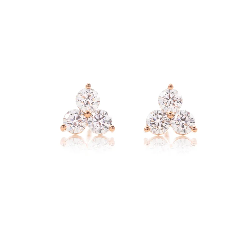 Fancy stud earrings for women-Petite Flora Studs