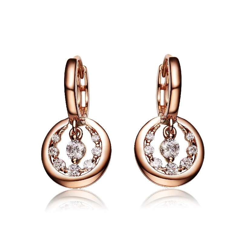 Birthstone hoop earrings for women-Audrey Huggie Glam Earrings